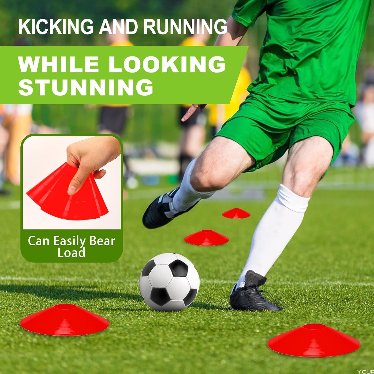 Speed & Agility Training Cone Set with Carry Bag