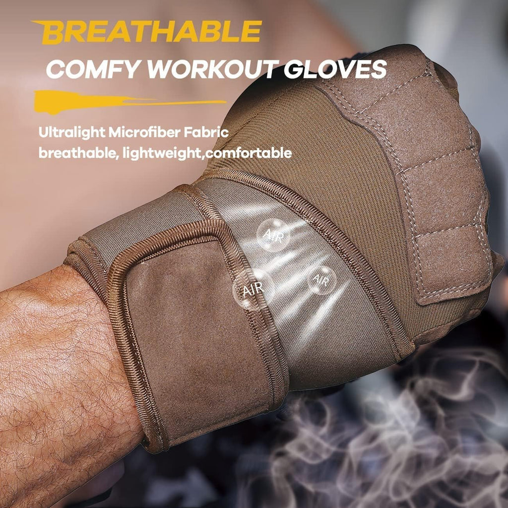 Anti-Slip Weightlifting Gloves with Wrist Wrap Support