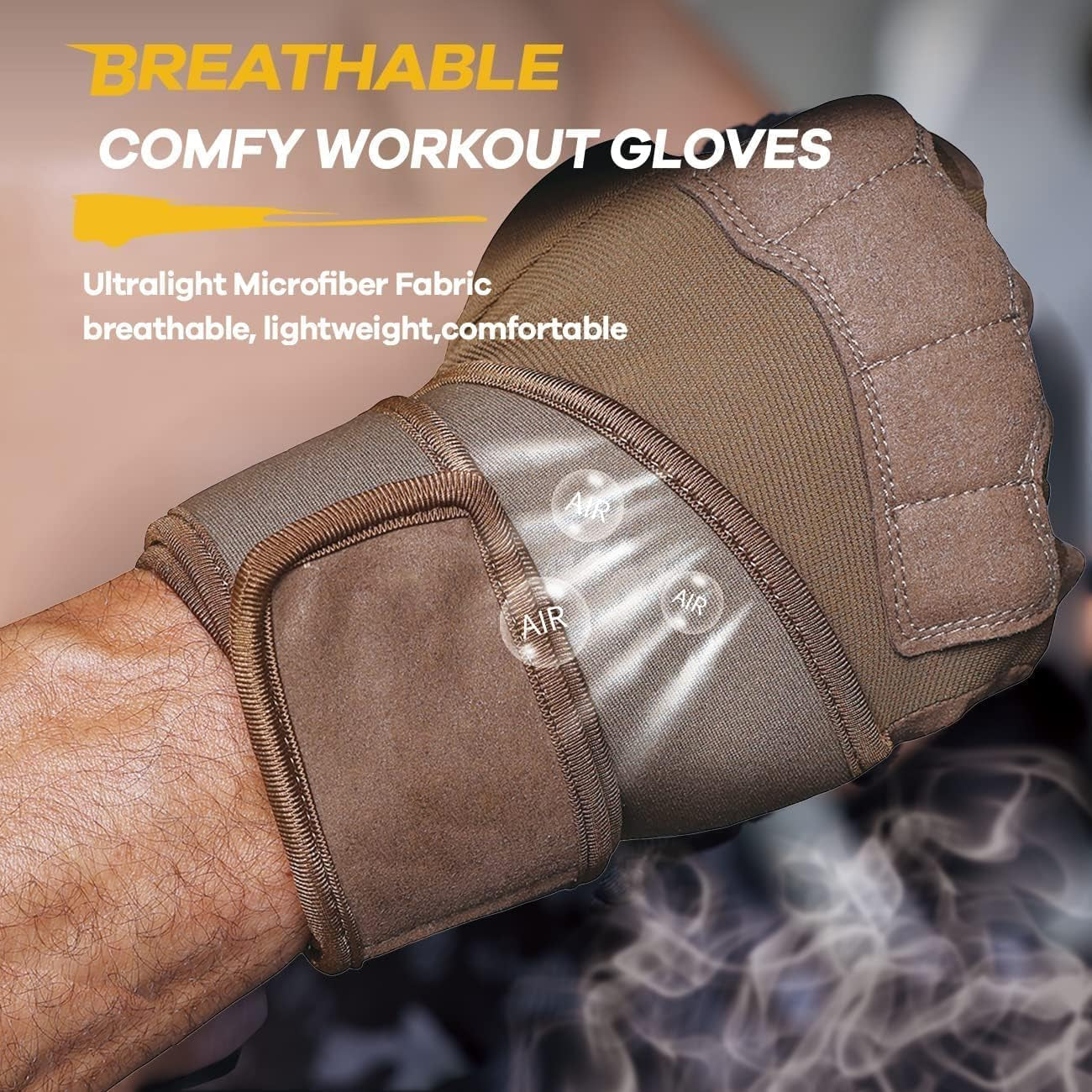 Anti-Slip Weightlifting Gloves with Wrist Wrap Support