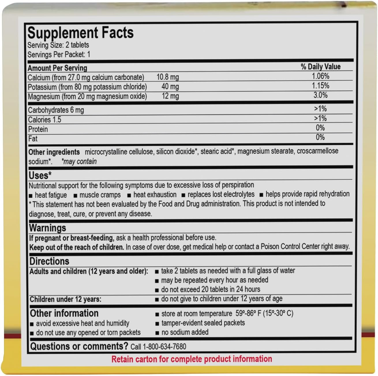 Electrolyte Rehydration Tablets for Fast Cramp & Fatigue Relief