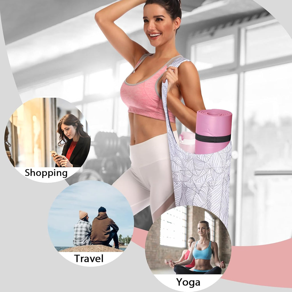 Yoga Mat Carrier Bag with Pockets – Easy Carry Shoulder Strap