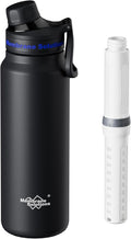 Filtered Water Bottle with Replaceable Filter – Portable Hiking Hydration