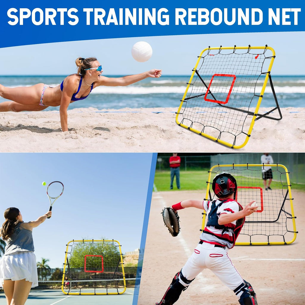 Adjustable-Angle Rebounder Net – Solo Soccer & Baseball Trainer