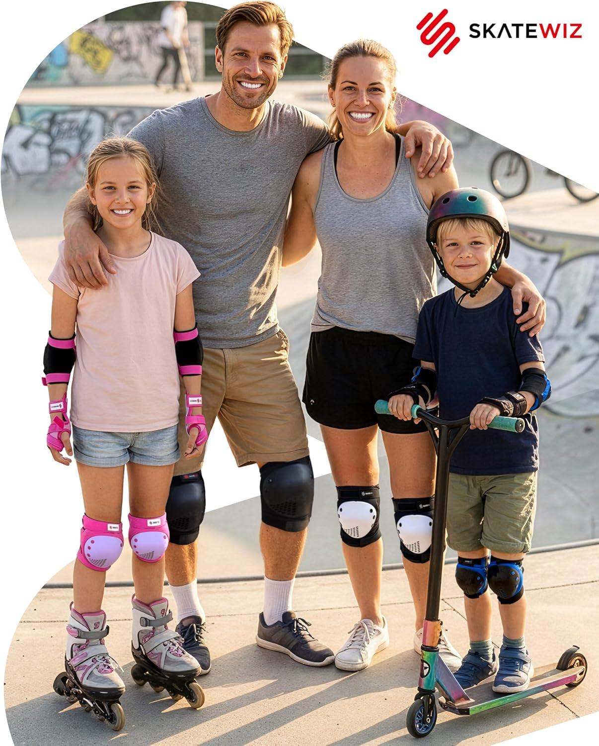 6-Piece Skate Protective Gear Set – Knee, Elbow & Wrist Guards