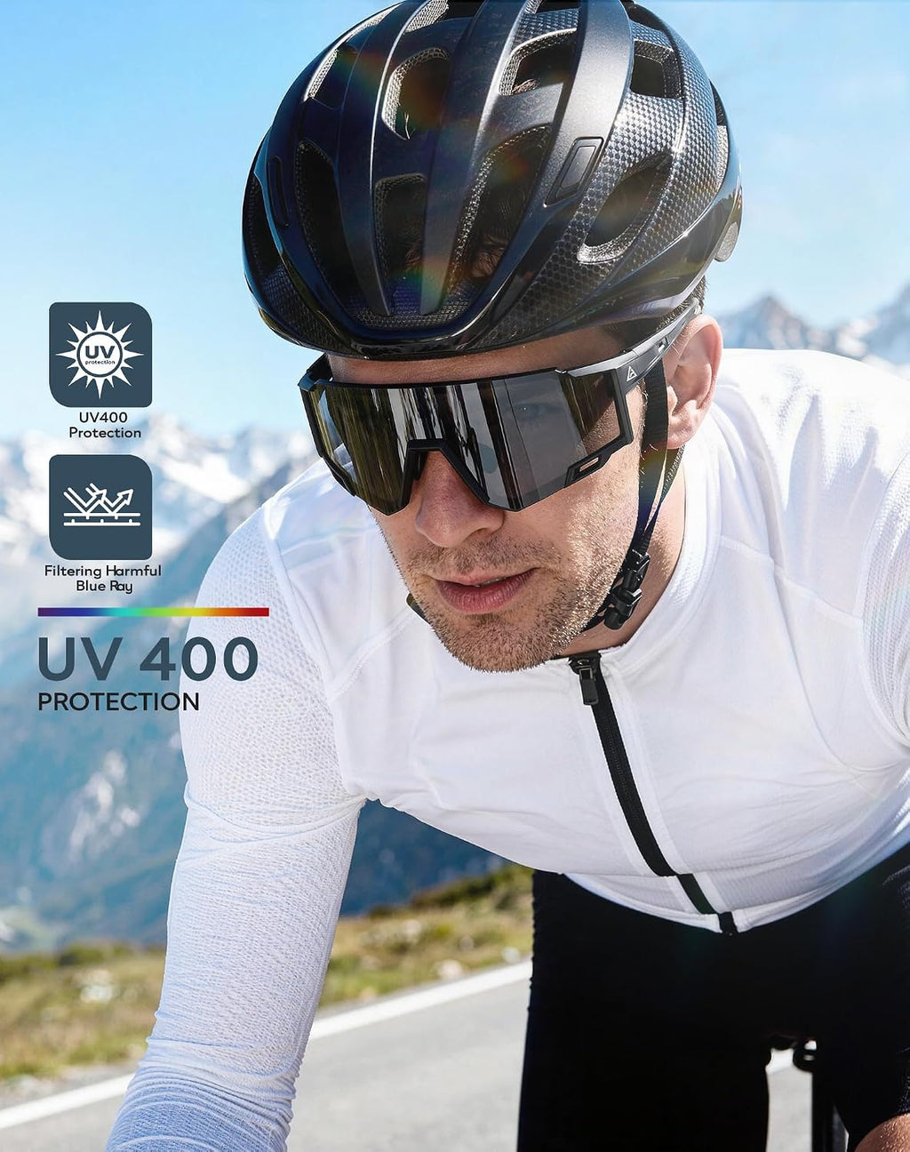 UV400 Polarized Sport Sunglasses – Lightweight Frame for Running & Cycling