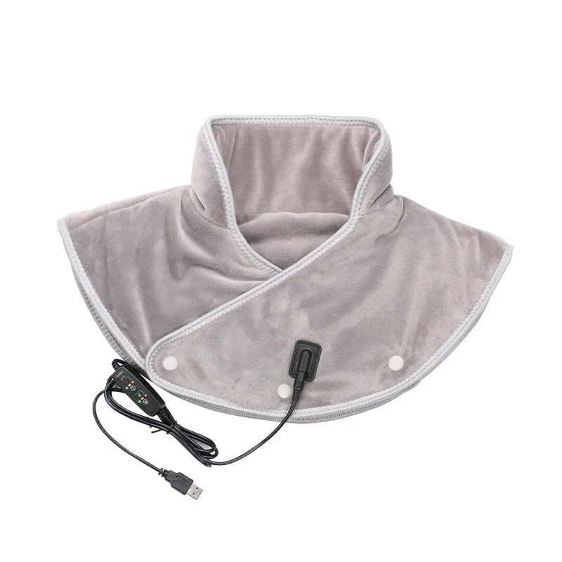 Electric Heating Neck & Shoulder Massager Wrap – USB Pain Relief Brace