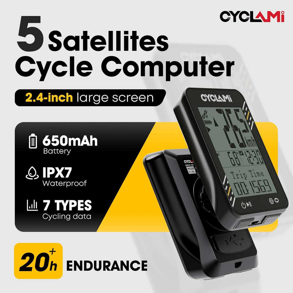 GPS Bike Computer – Wireless Speedometer & Odometer for Cyclists