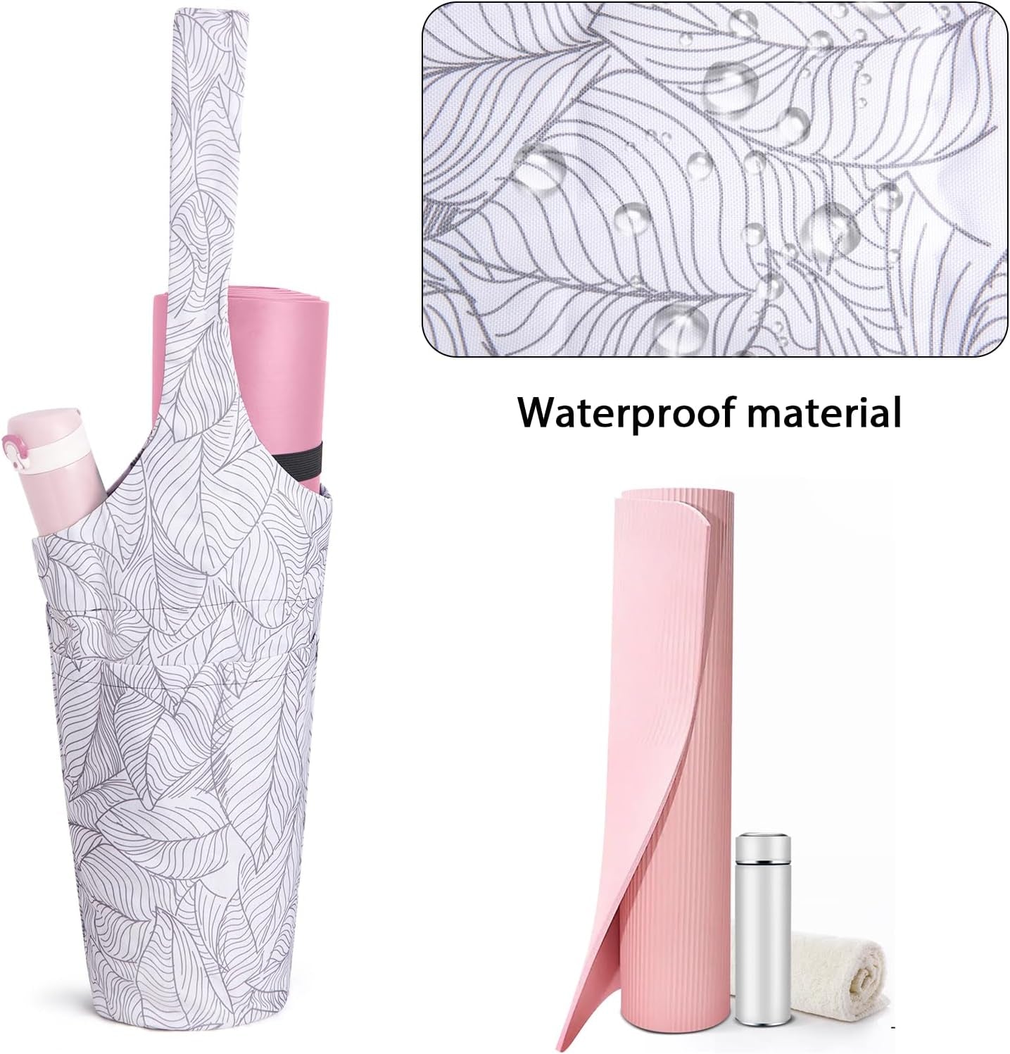 Yoga Mat Carrier Bag with Pockets – Easy Carry Shoulder Strap