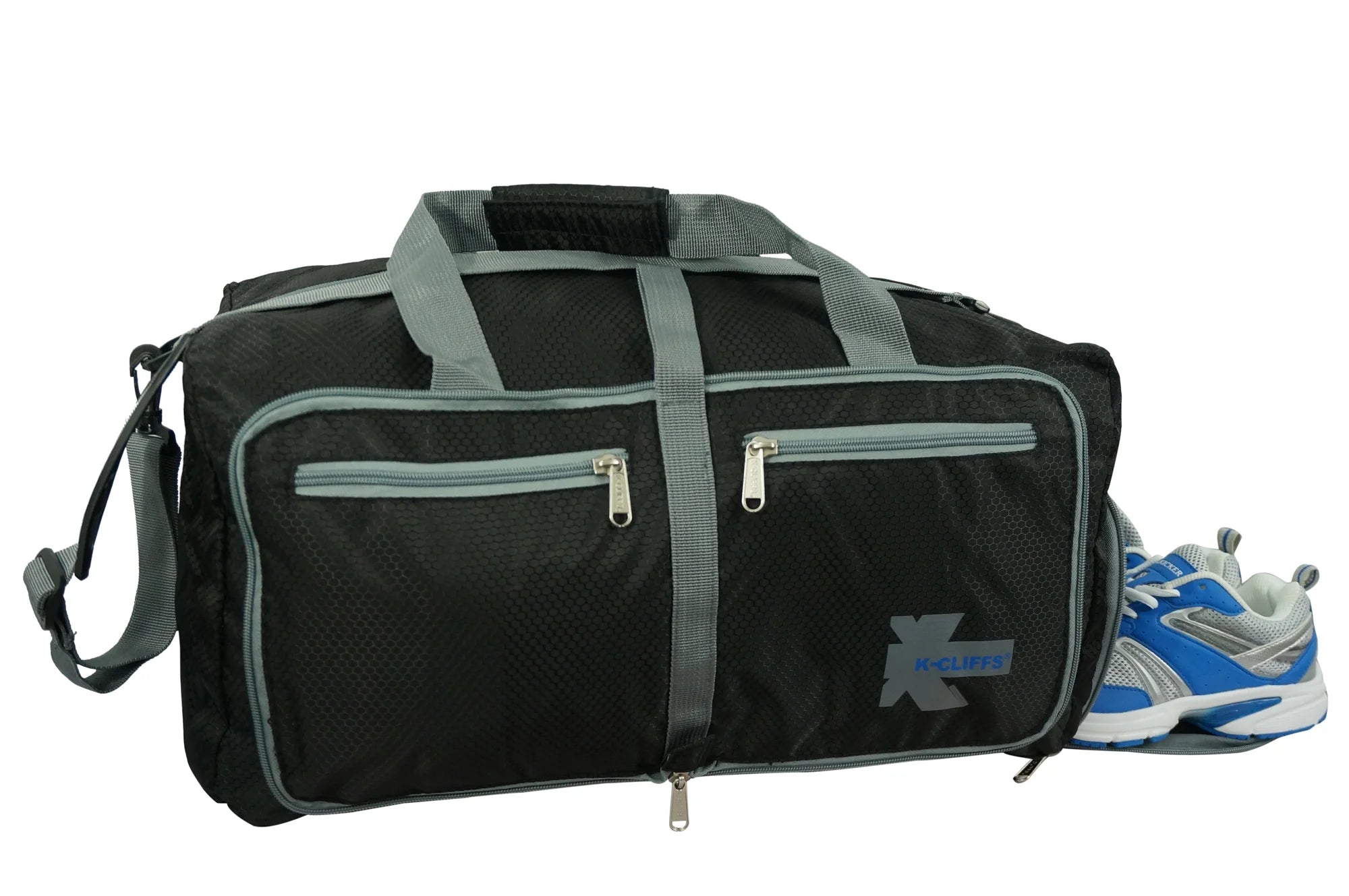 Foldable Gym Duffel Bag with Shoe Compartment – 28In Sports Travel Bag