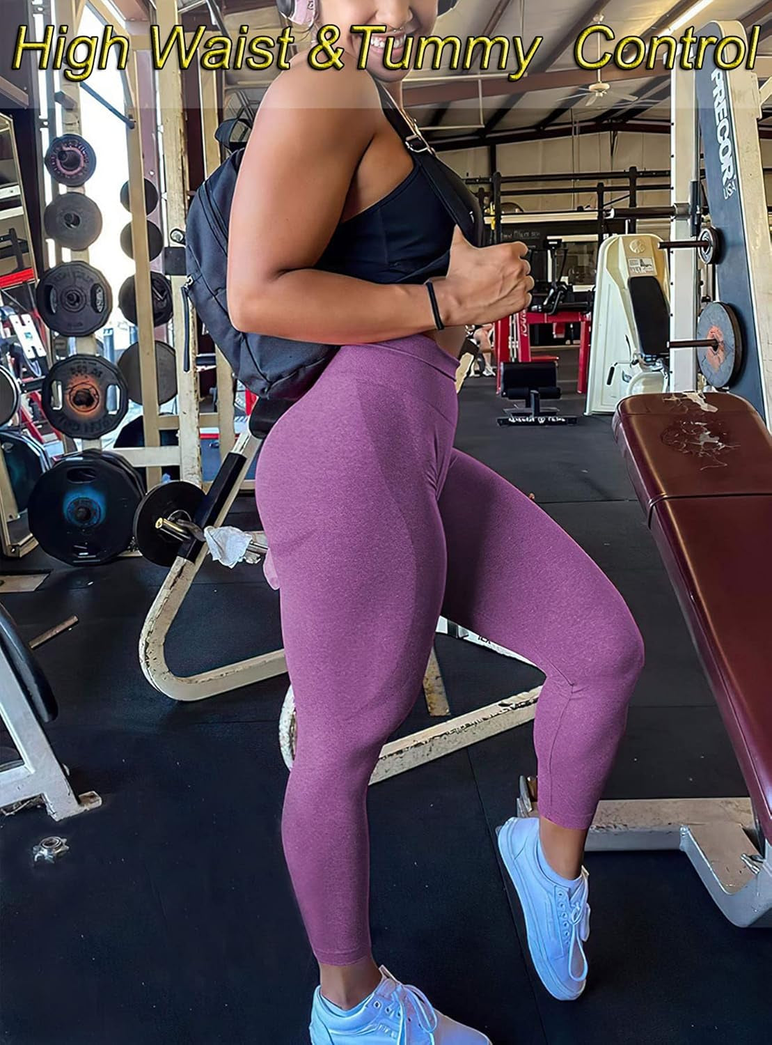 Seamless High-Waist Leggings – Contour Compression Yoga & Gym Pants