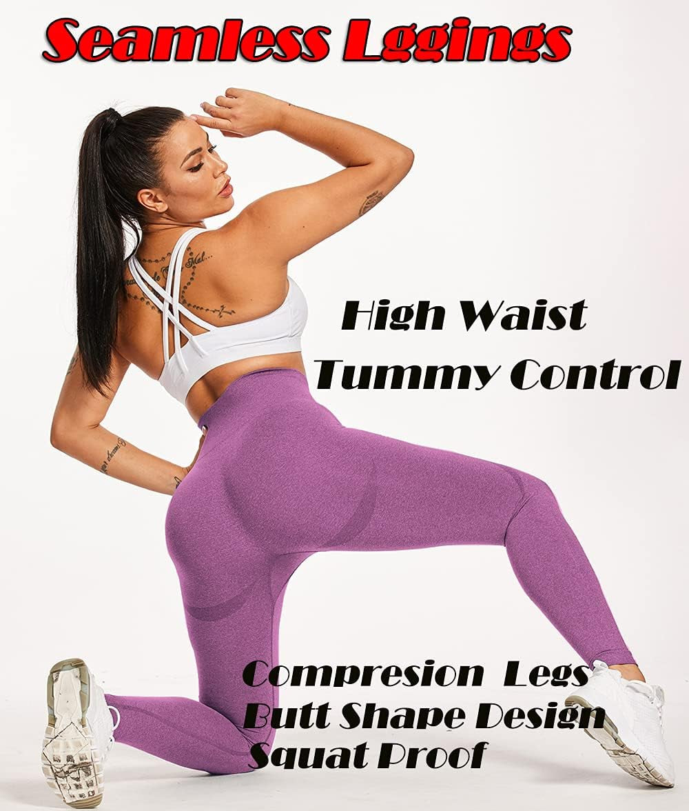 Seamless High-Waist Leggings – Contour Compression Yoga & Gym Pants