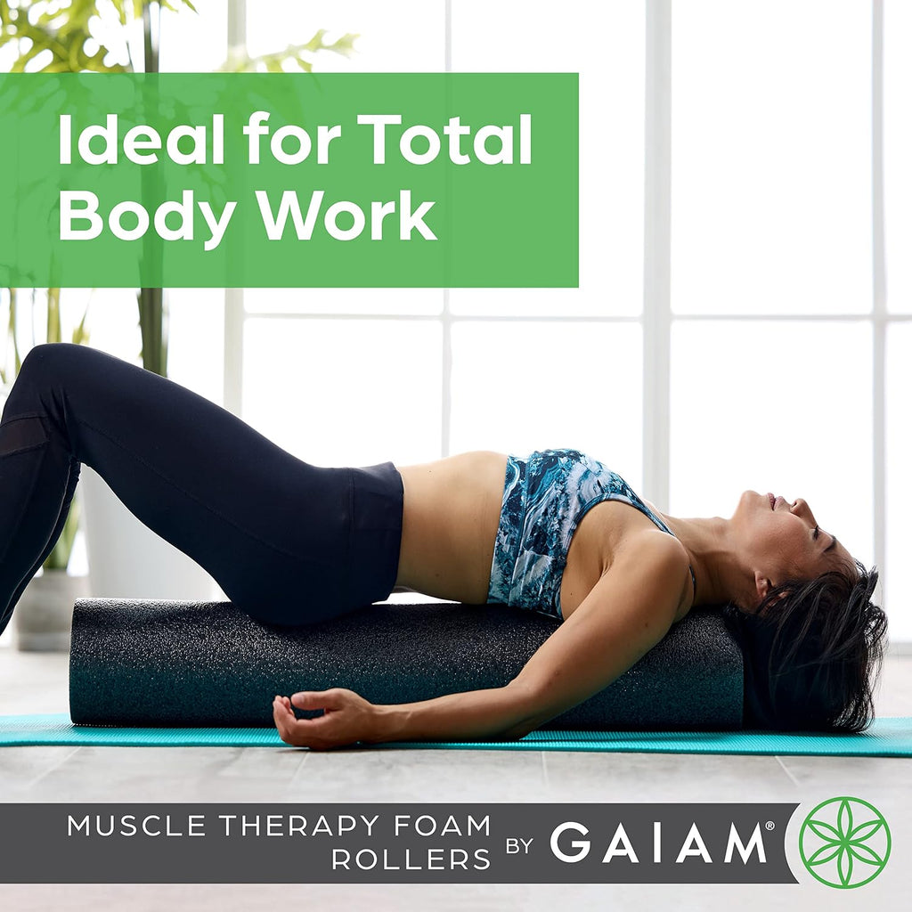 Gaiam Restore High-Density Foam Roller – Post-Workout Muscle Recovery