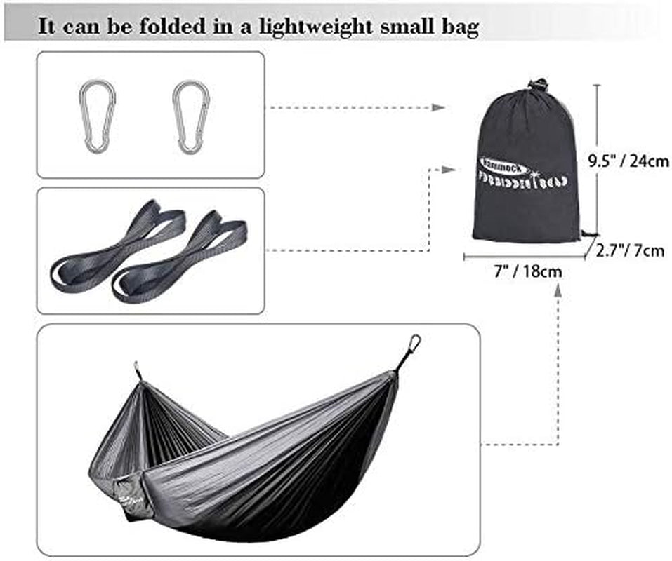 400Lb Capacity Portable Camping Hammock – Ultralight for Travel & Beach