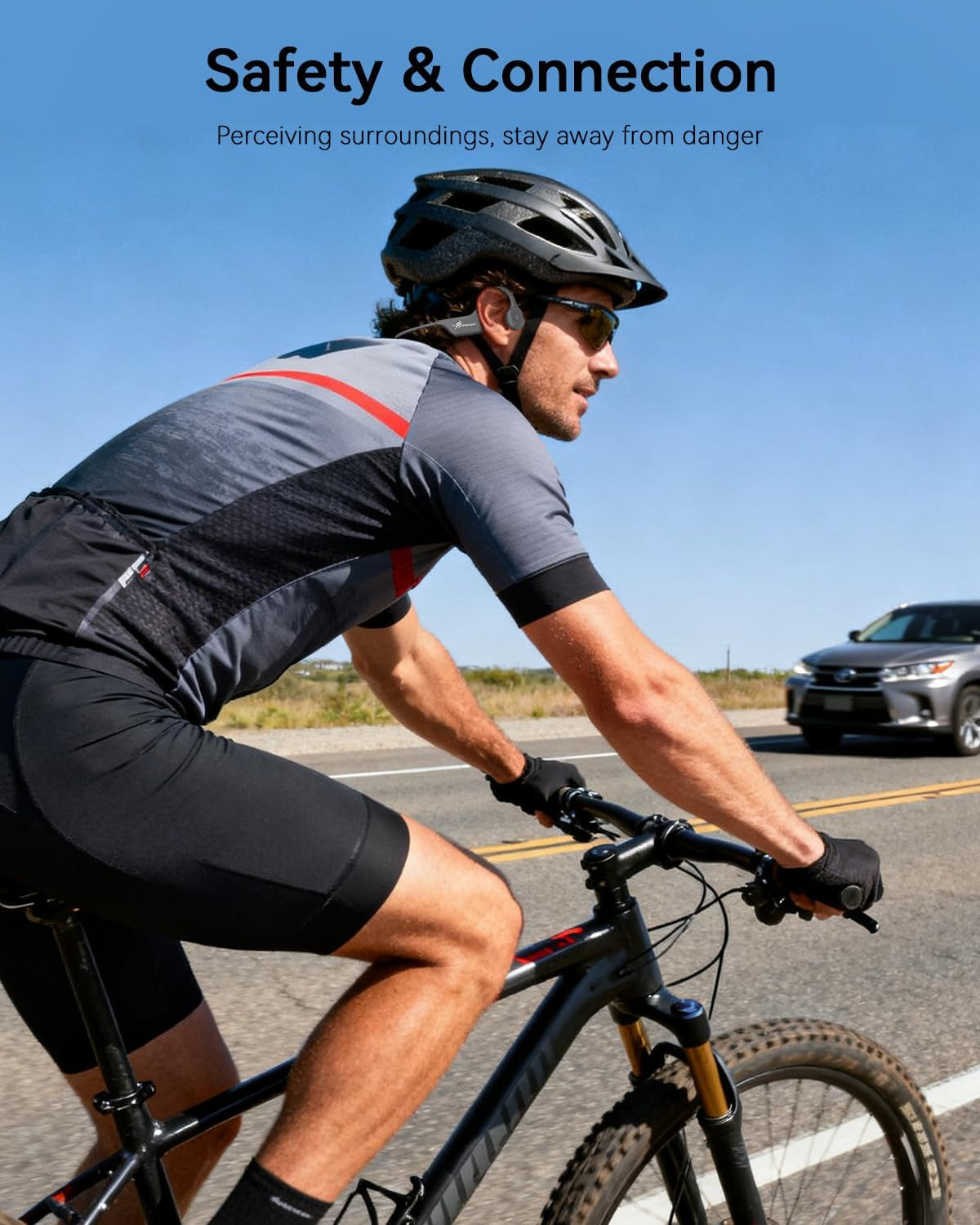 Open-Ear Bone Conduction Headphones for Running & Cycling