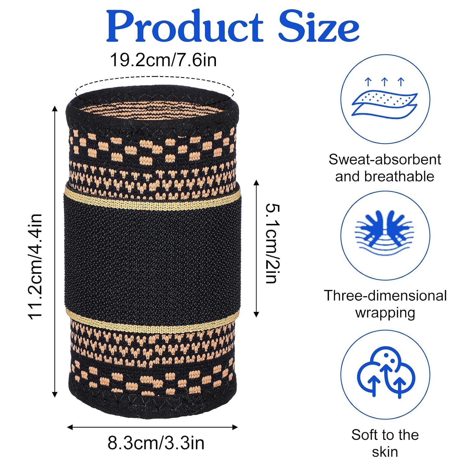 Copper-Infused Wrist Compression Sleeve for Workout Support
