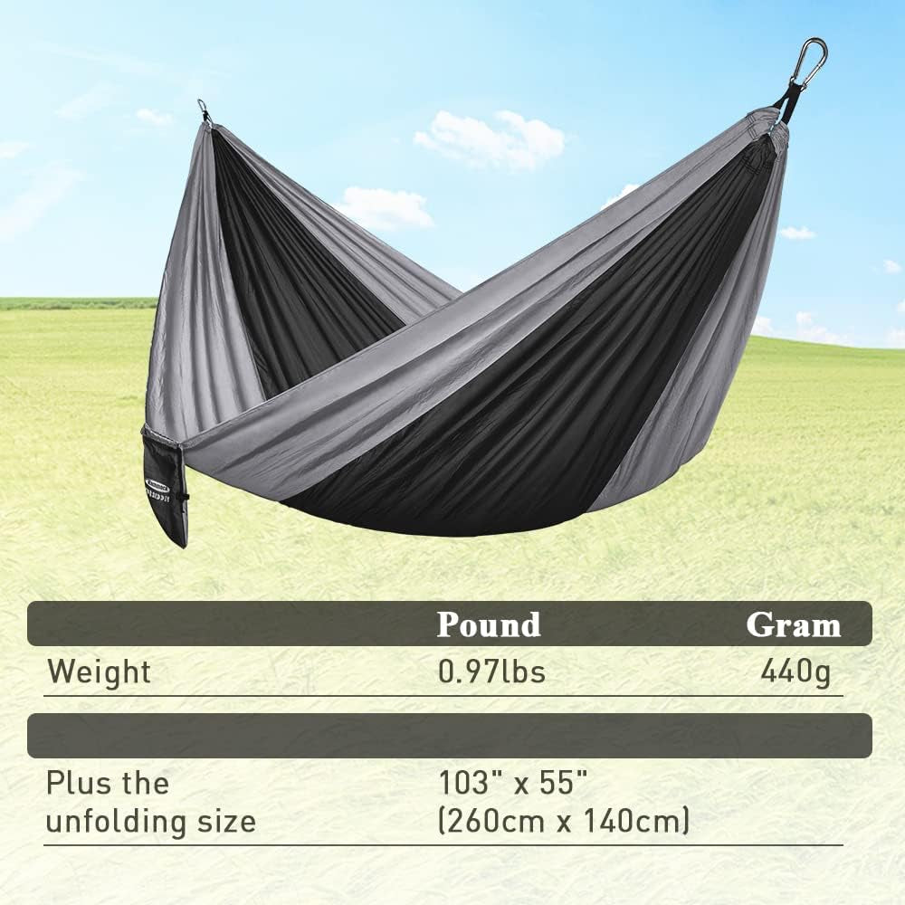 400Lb Capacity Portable Camping Hammock – Ultralight for Travel & Beach