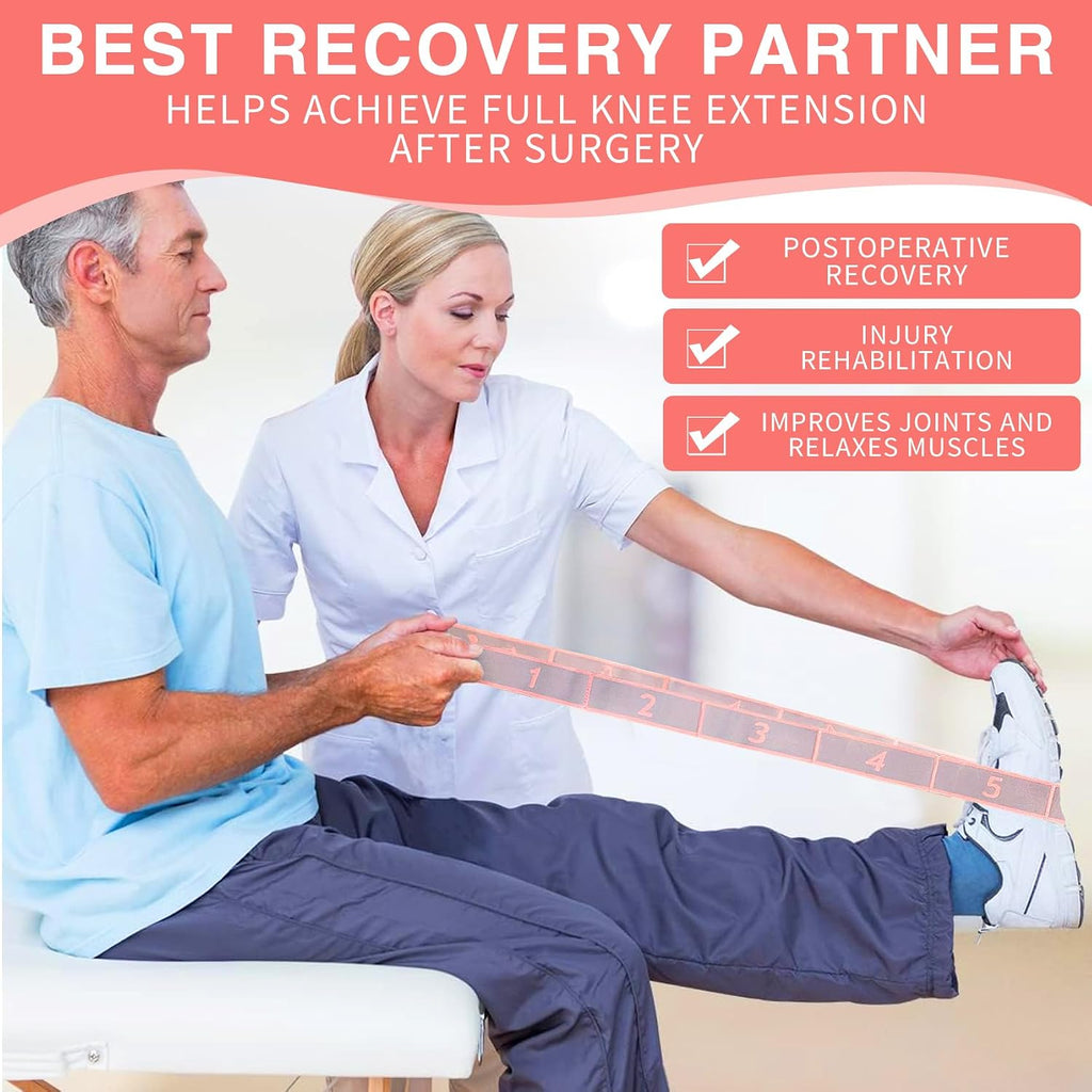Elastic Stretching Strap with Loops for Yoga & Physical Therapy