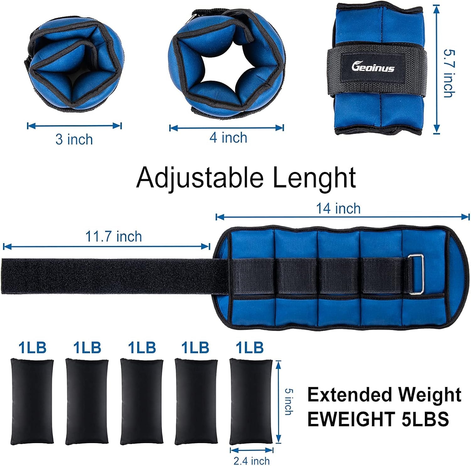 Adjustable Ankle & Wrist Weights Set – Pilates, Yoga & Toning