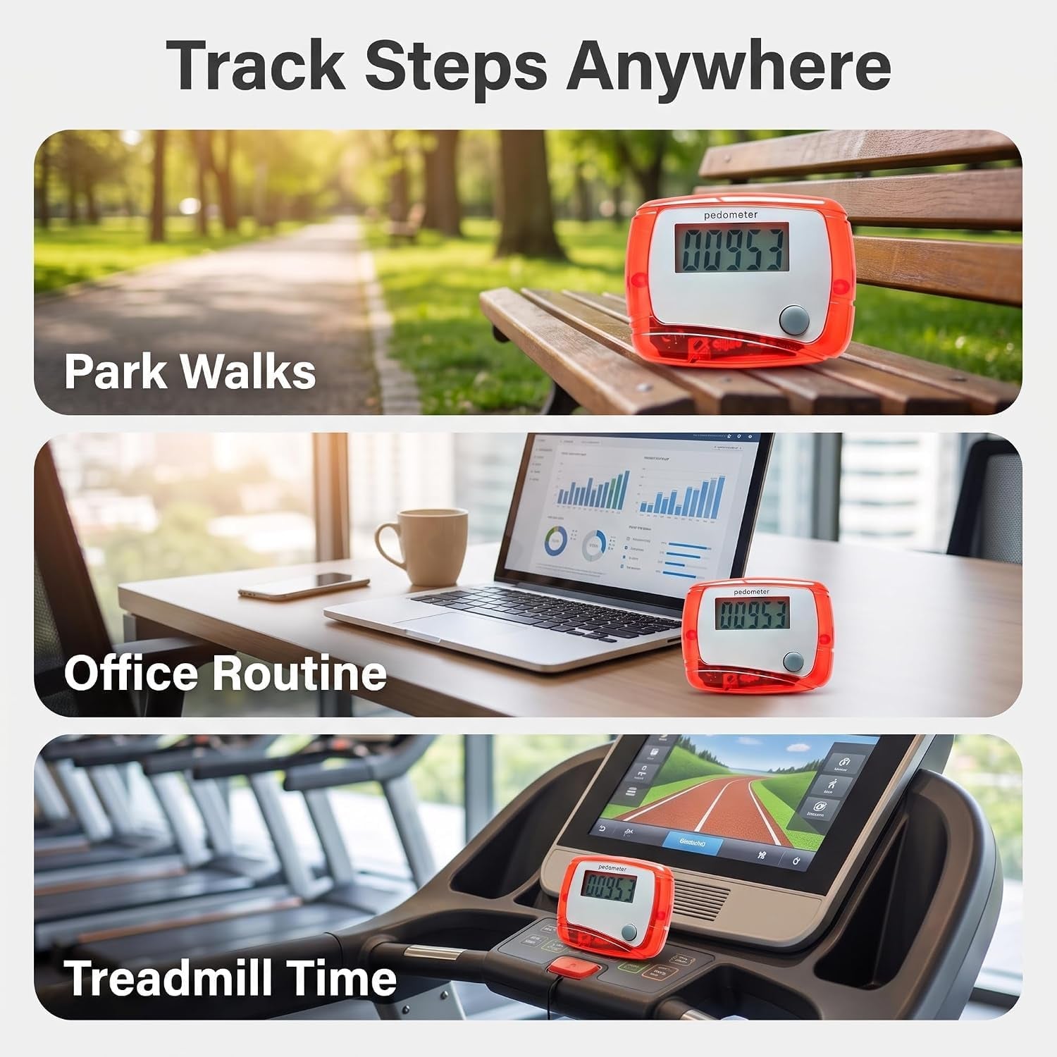 Mini Digital Clip-On Pedometer with Calorie Counter