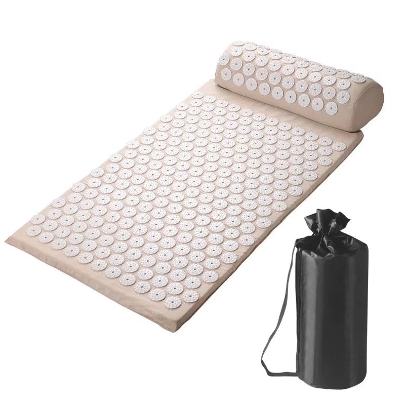 Acupressure Mat & Pillow Set – Back, Neck & Foot Pain Relief