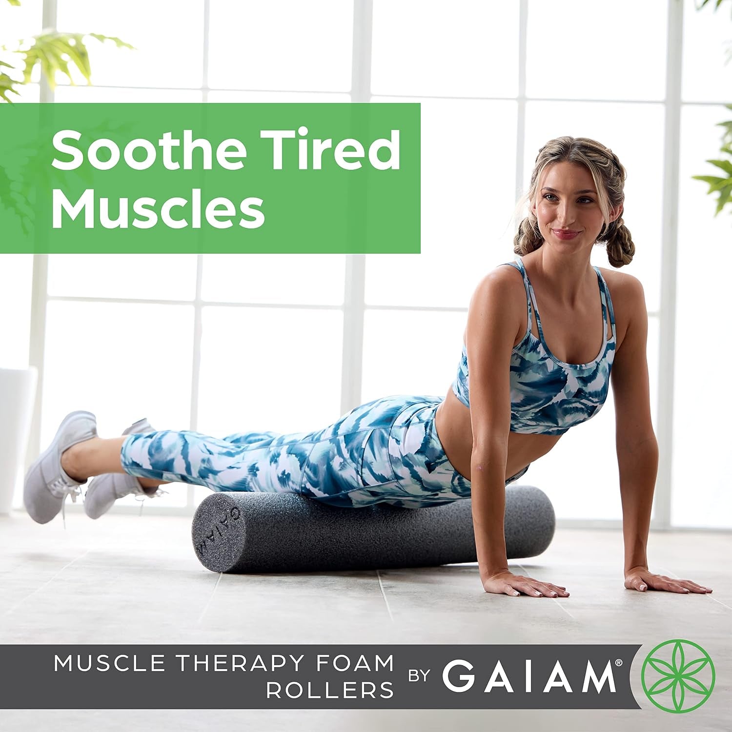 Gaiam Restore High-Density Foam Roller – Post-Workout Muscle Recovery