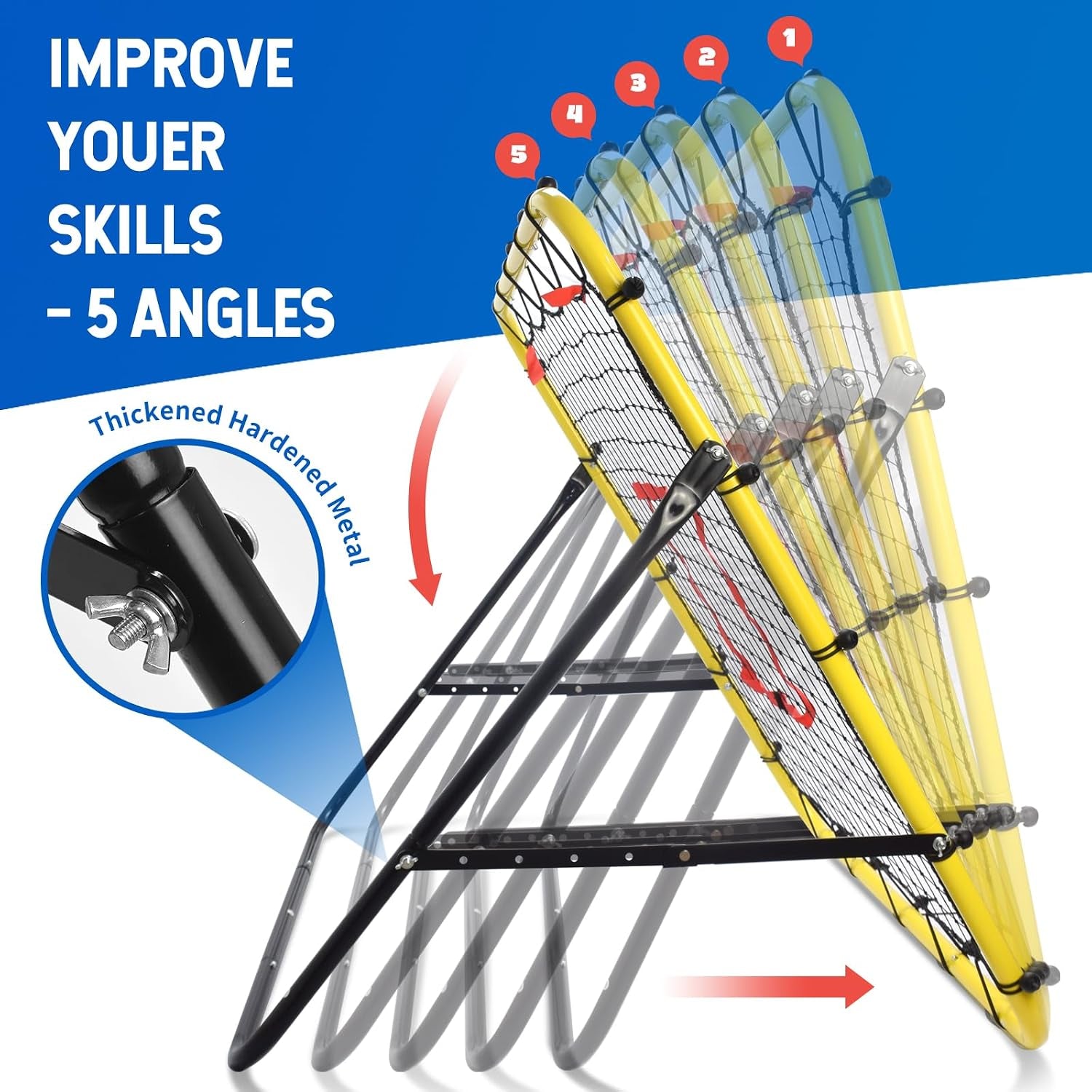 Adjustable-Angle Rebounder Net – Solo Soccer & Baseball Trainer