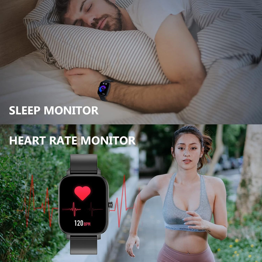 Smart Fitness Watch with Heart Rate, Spo2 & Sleep Tracking