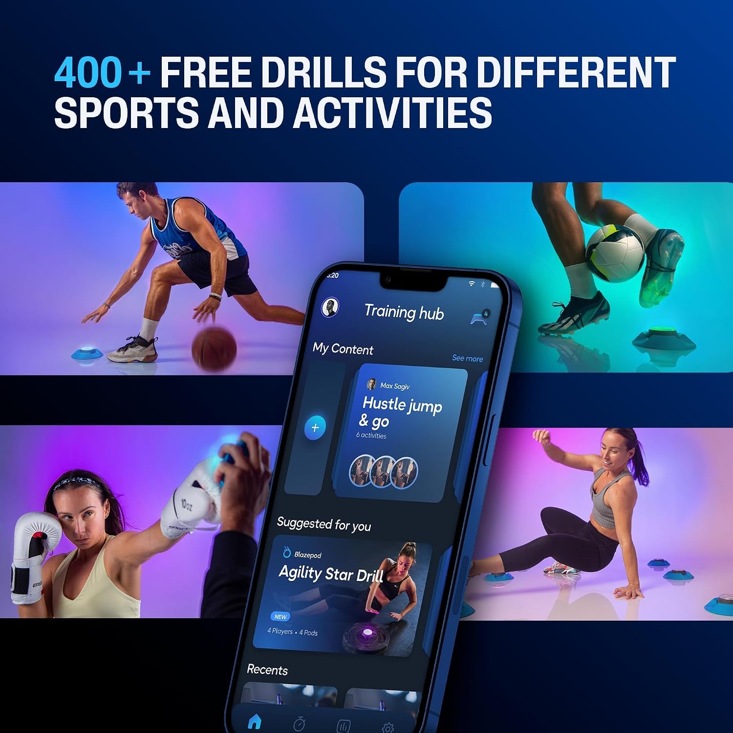 Smart Reaction Training Pods – App-Connected Speed & Agility Kit