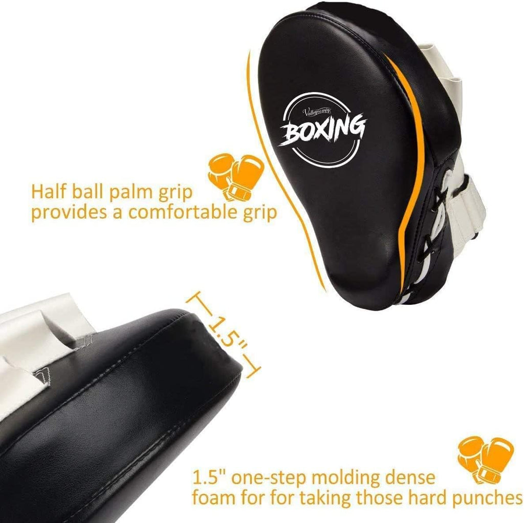 Curved Focus Mitts – Boxing & MMA Training Punching Pads