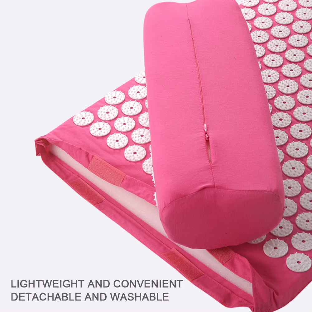 Acupressure Mat & Pillow Set – Back, Neck & Foot Pain Relief