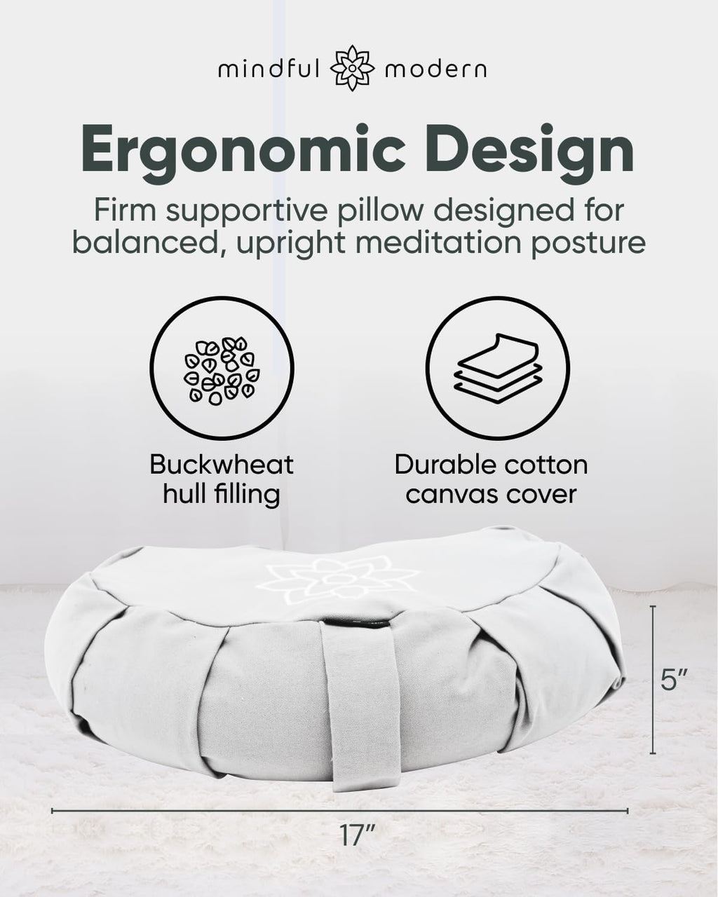 Buckwheat Zafu Meditation Cushion – Comfortable Floor Seat