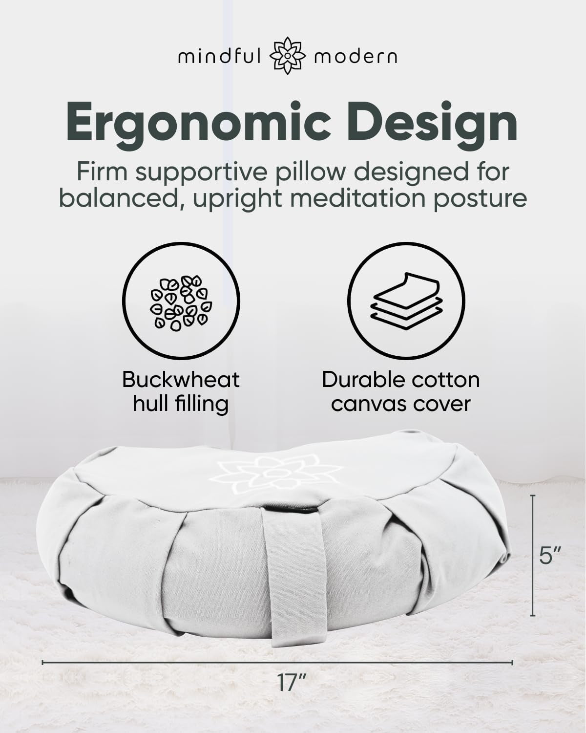 Buckwheat Zafu Meditation Cushion – Comfortable Floor Seat