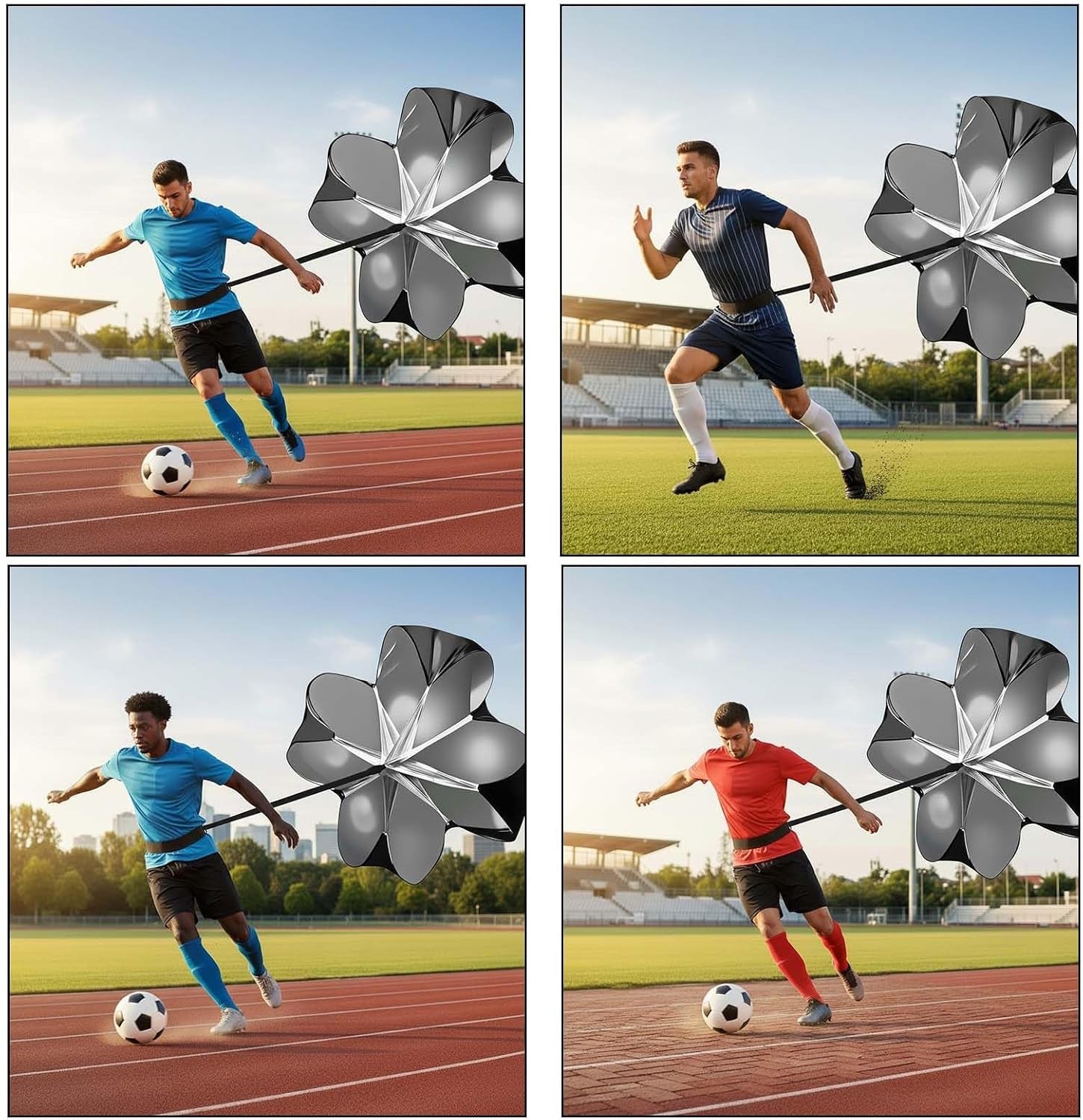 56-Inch Speed Training Parachute – Resistance Chute for Sprint Power