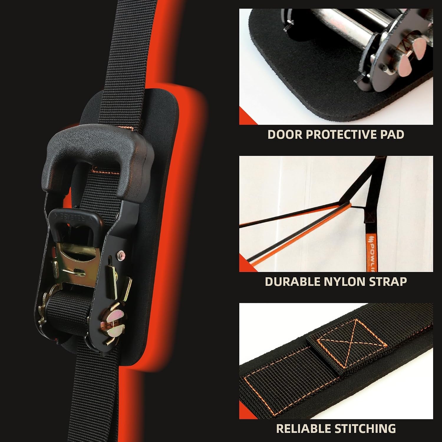 Heavy-Duty Resistance Band Door Anchor – 6-Point Portable Workout Anchor