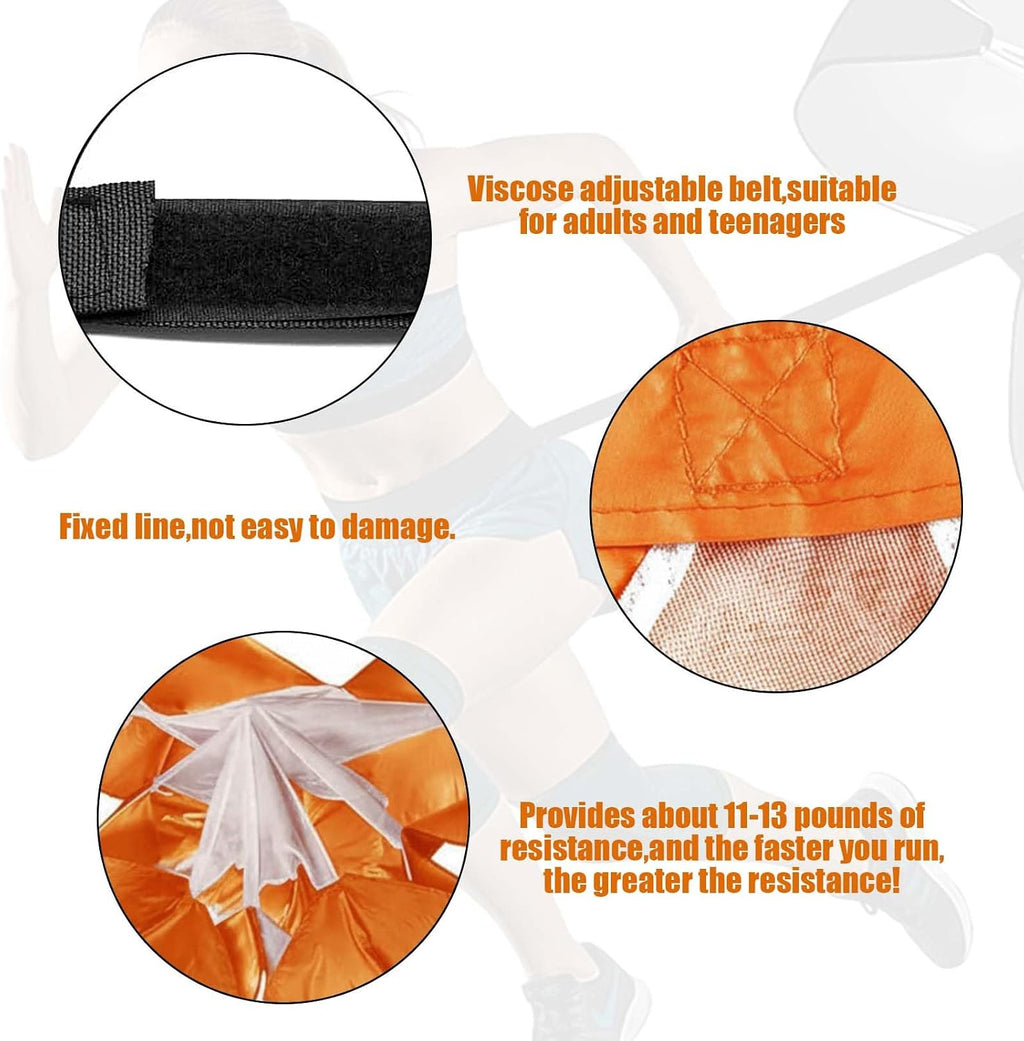 56-Inch Speed Training Parachute – Resistance Chute for Sprint Power