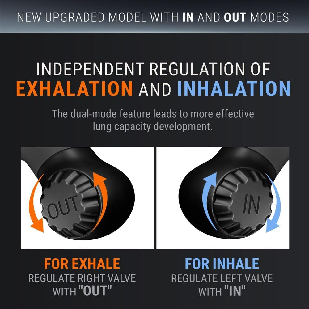 Dual-Resistance Breathing Trainer – Portable Lung Capacity Exerciser