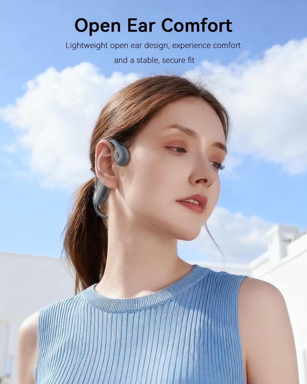 Open-Ear Bone Conduction Headphones for Running & Cycling