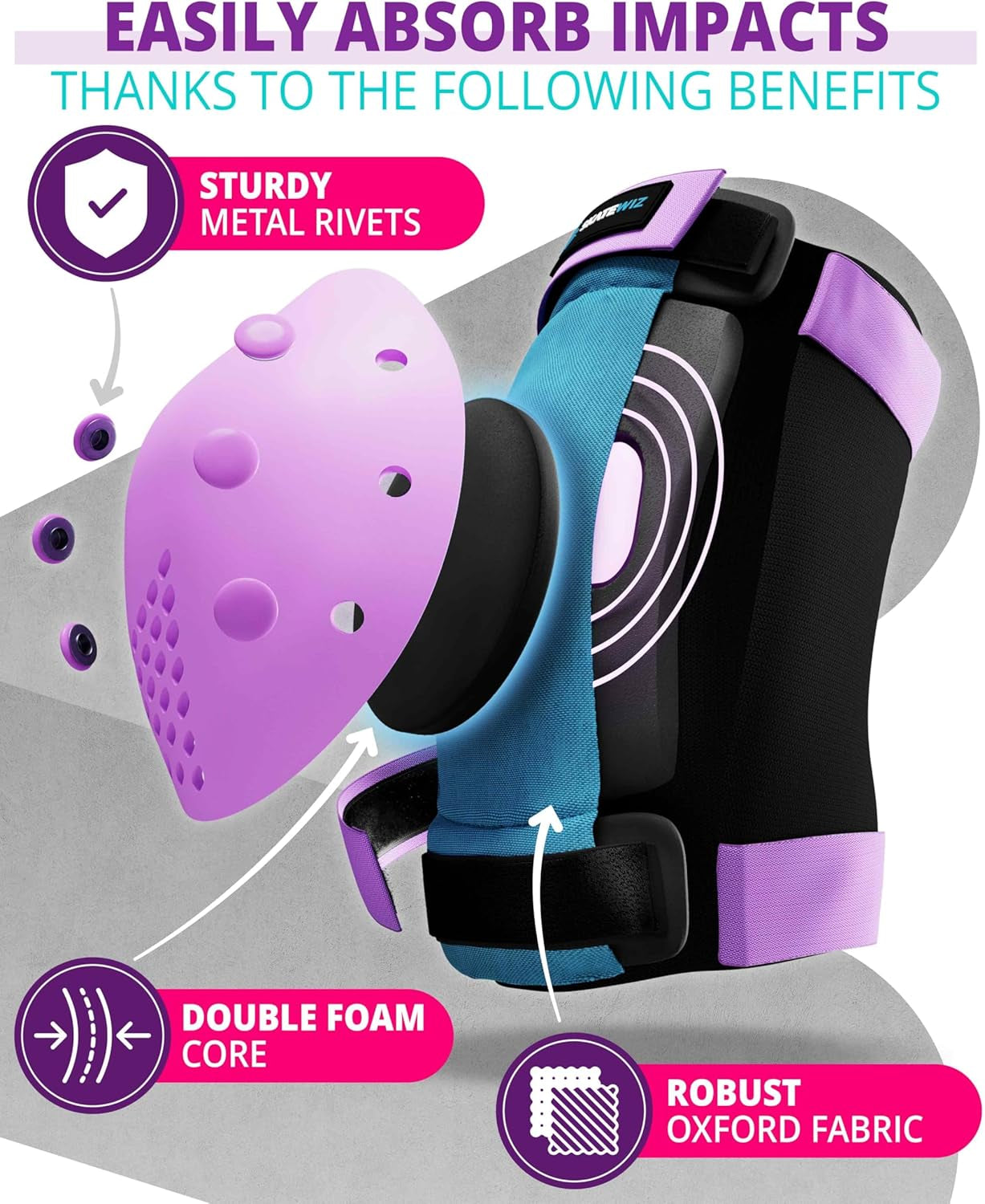 6-Piece Skate Protective Gear Set – Knee, Elbow & Wrist Guards