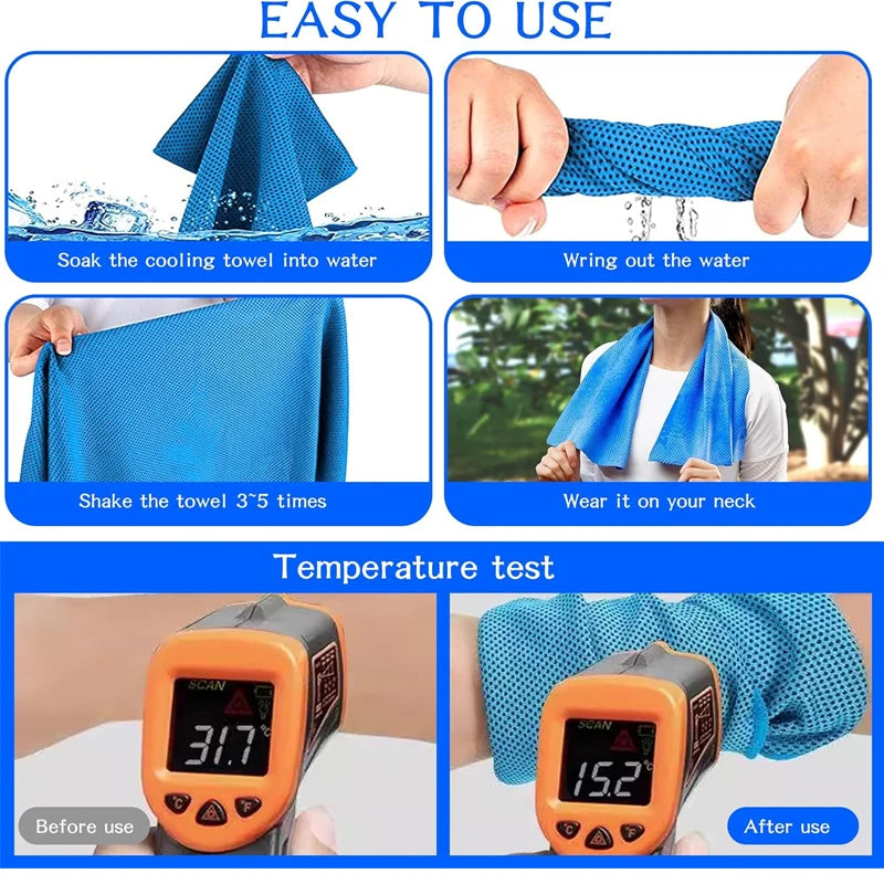 Instant Cooling Sports Towel – Sweat-Wicking Quick-Dry Chill Cloth