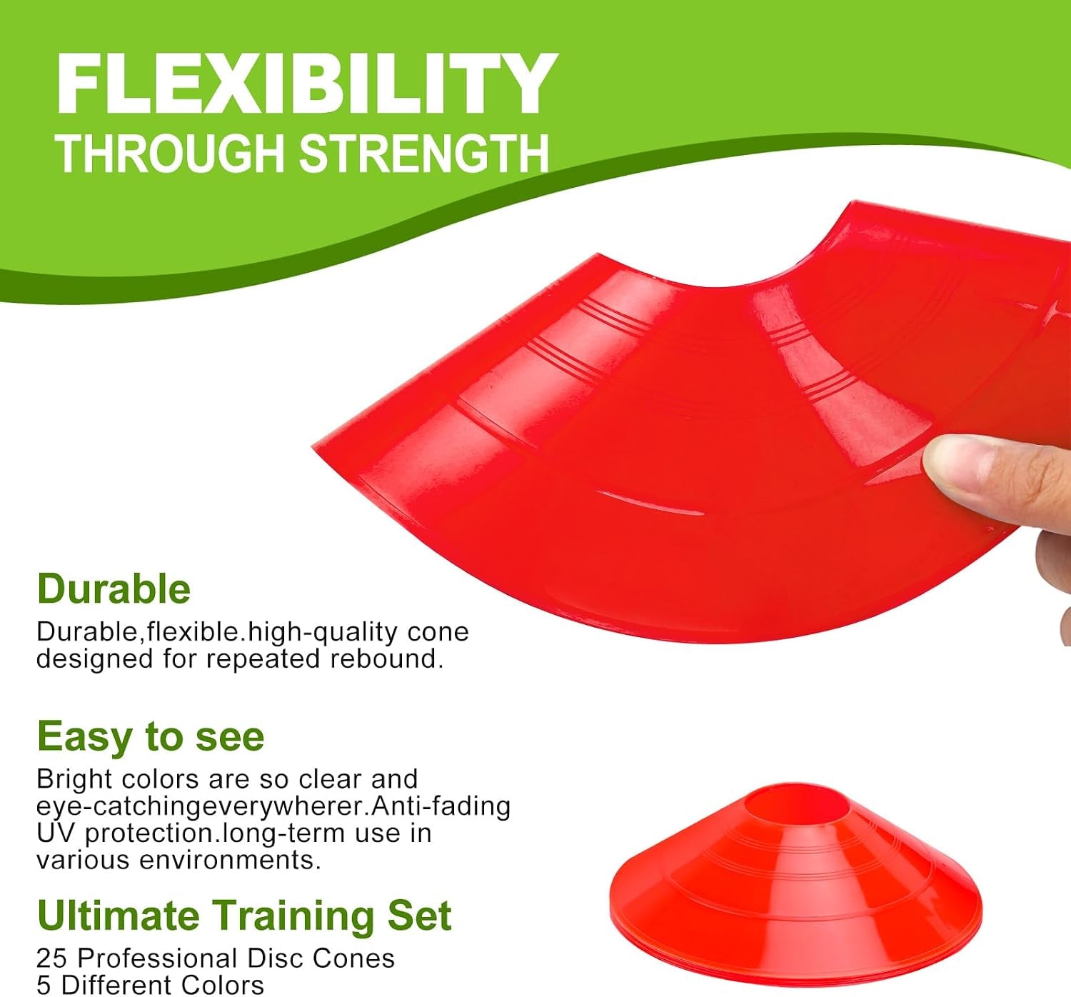 Speed & Agility Training Cone Set with Carry Bag