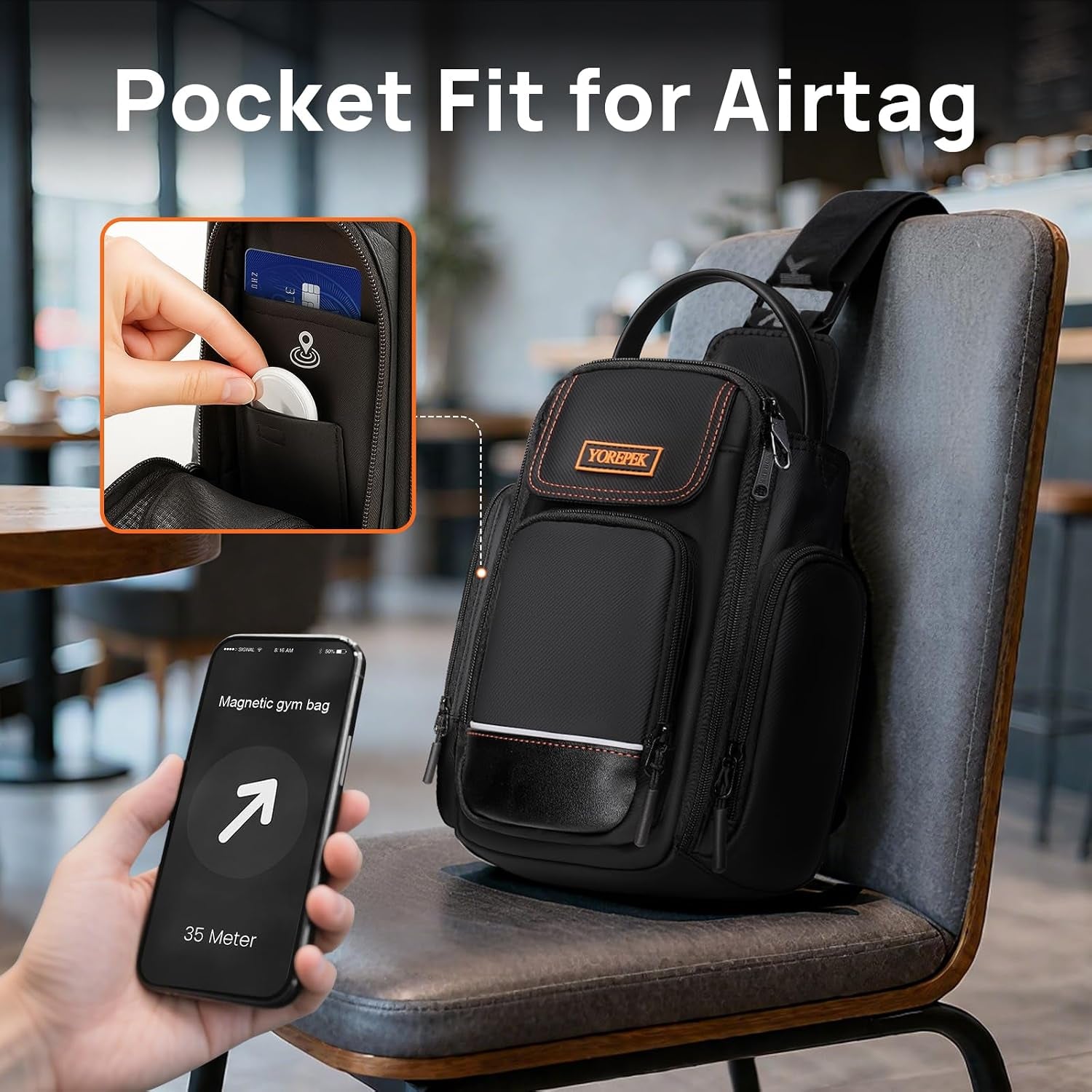 Magnetic Insulated Gym Bottle Carrier with Phone Pouch