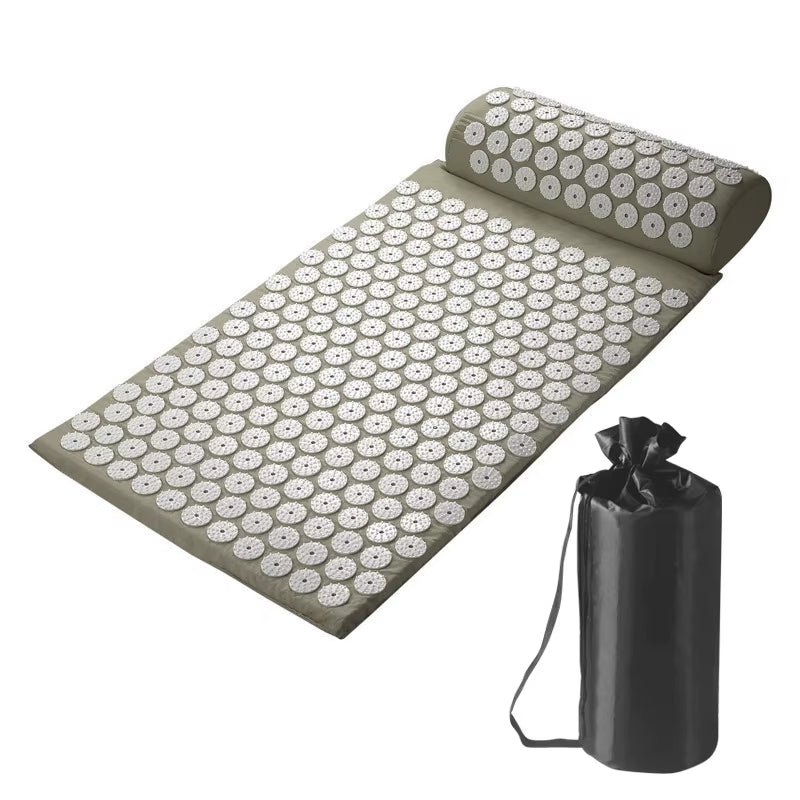 Acupressure Mat & Pillow Set – Back, Neck & Foot Pain Relief