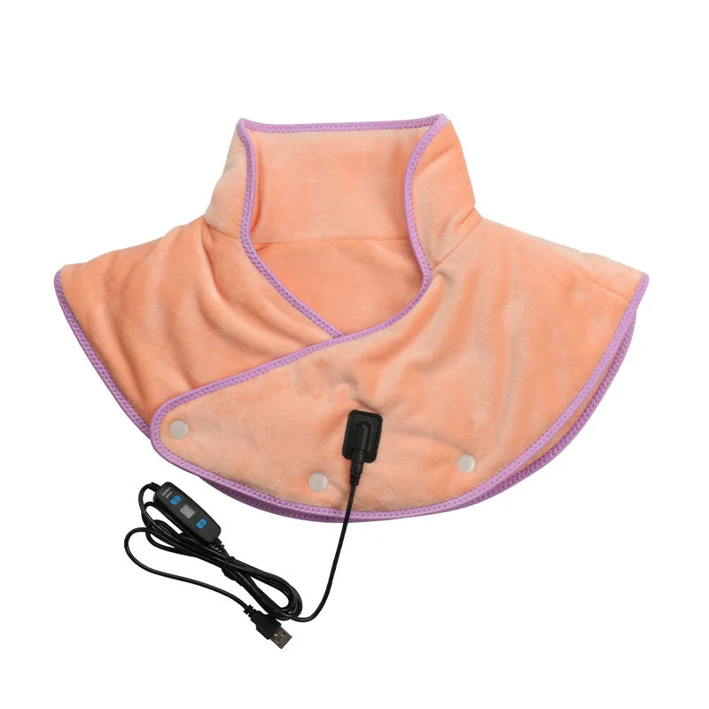Electric Heating Neck & Shoulder Massager Wrap – USB Pain Relief Brace