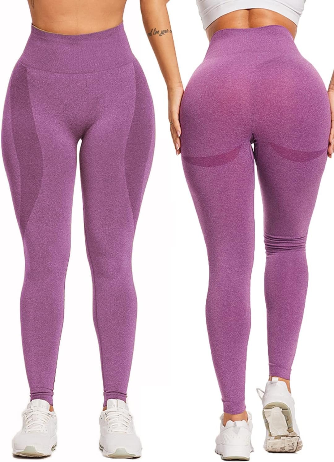Seamless High-Waist Leggings – Contour Compression Yoga & Gym Pants