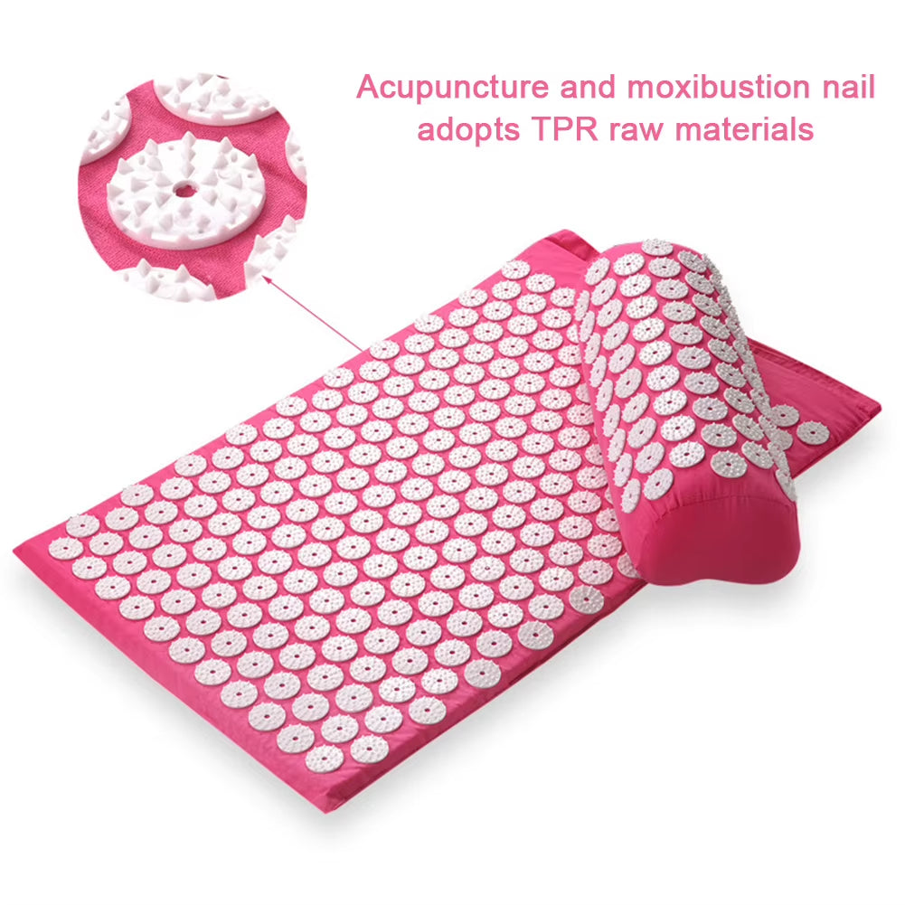Acupressure Mat & Pillow Set – Back, Neck & Foot Pain Relief