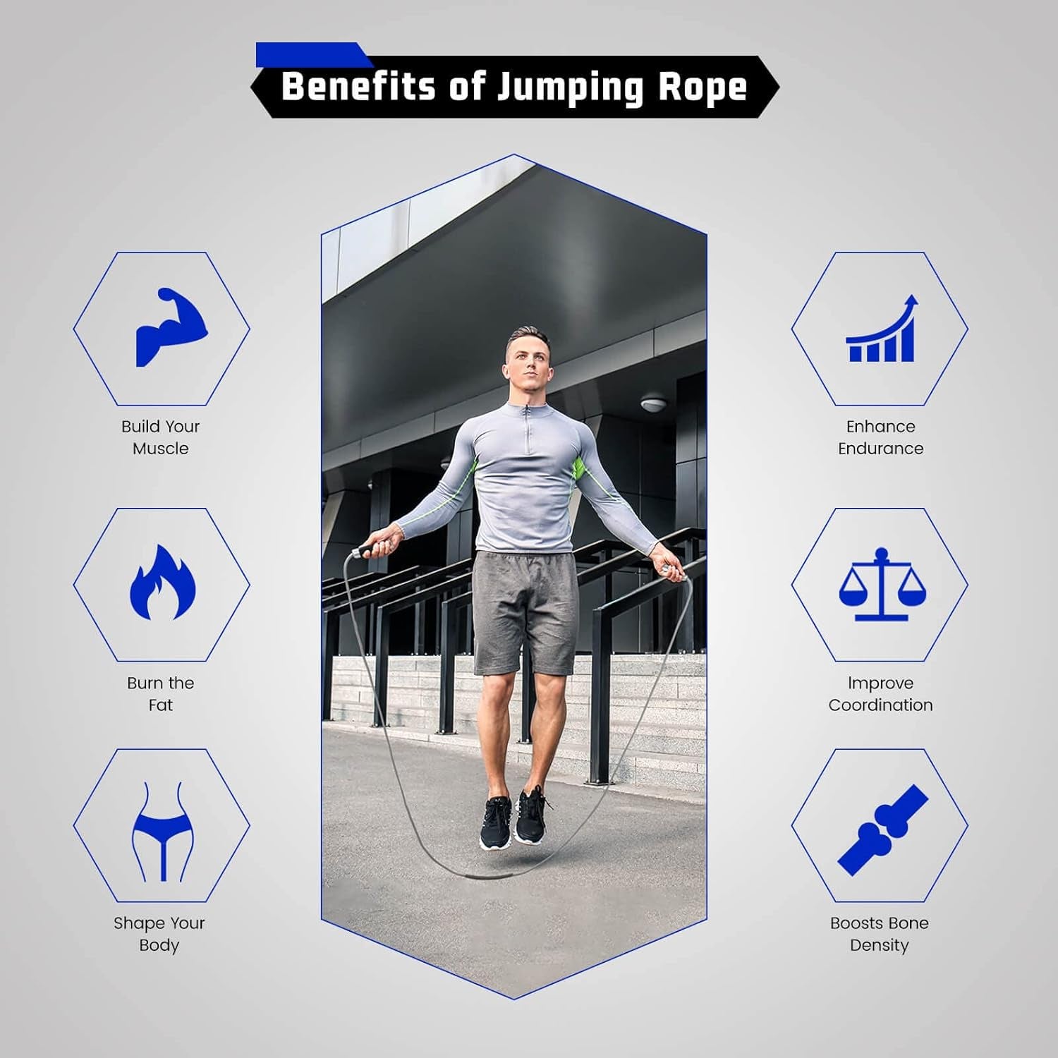 1Lb Weighted Jump Rope – Non-Slip Handles for Outdoor Cardio & Boxing