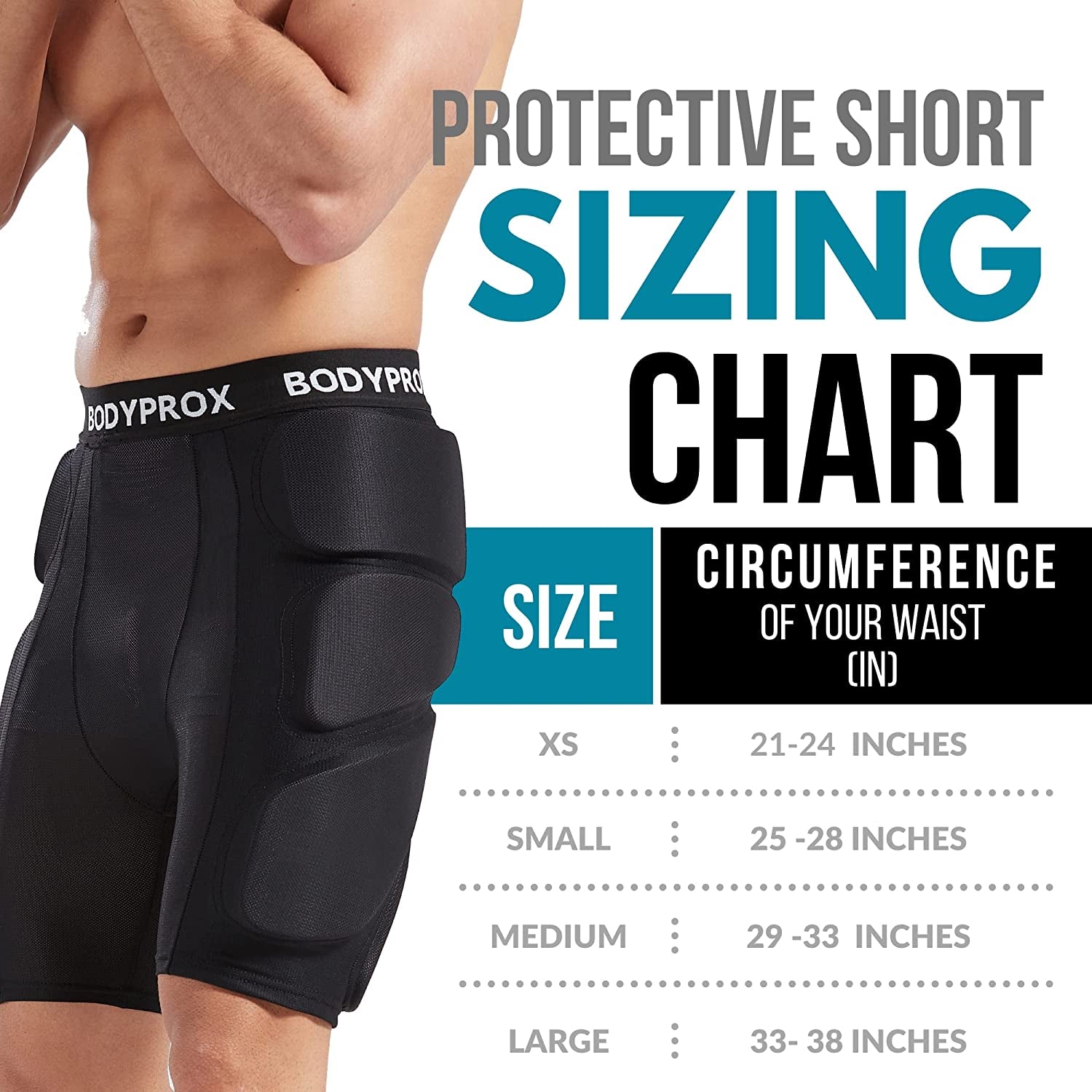 Padded Protective Shorts – 3D Hip & Tailbone Guard for Ski & Snowboard