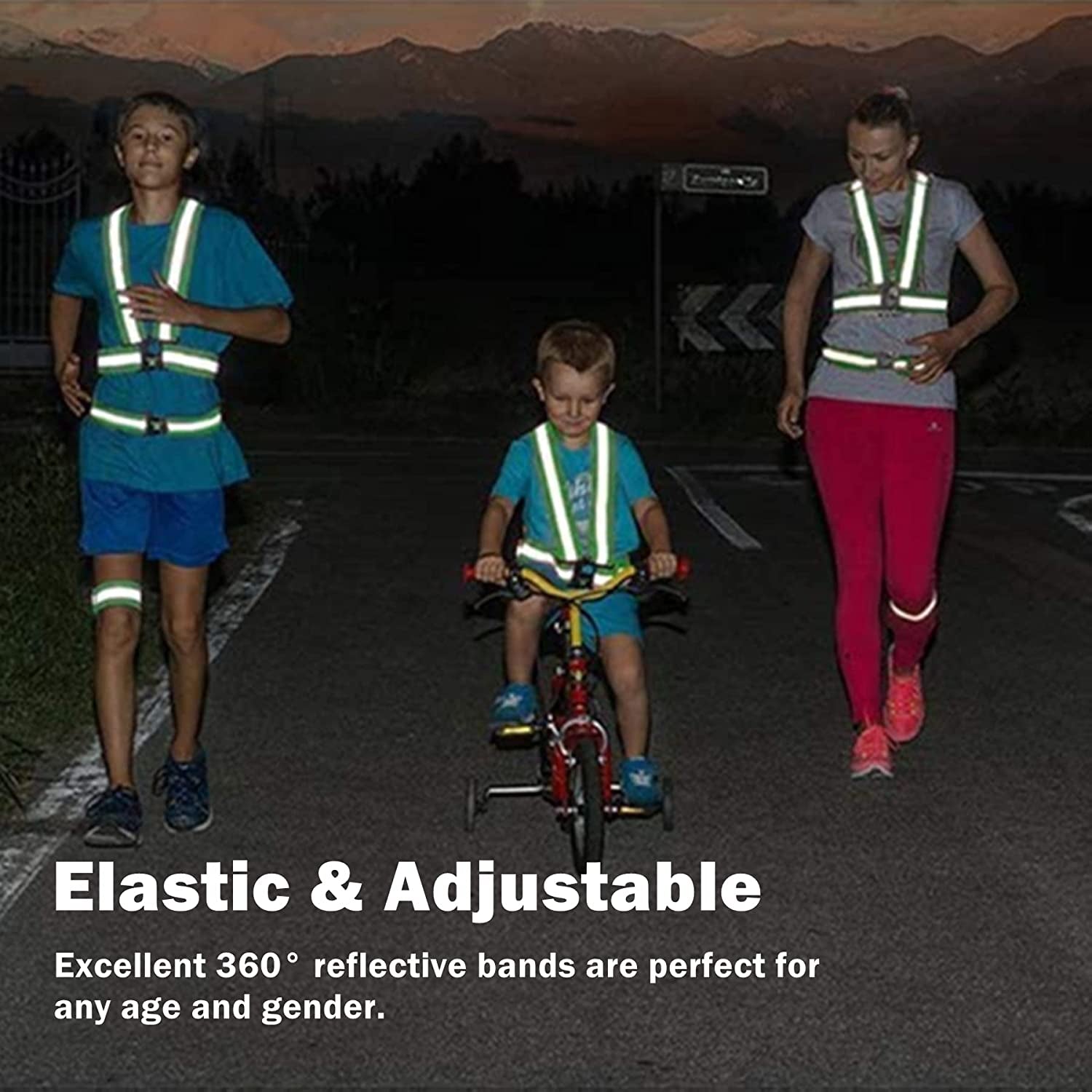 High-Visibility Reflective Running Vest & Armband Safety Set