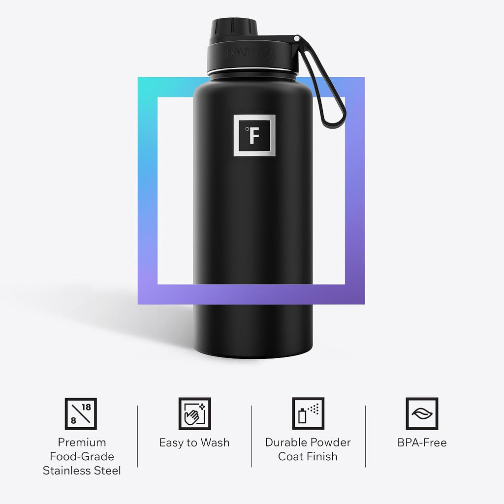 Iron Flask Insulated Stainless Steel Sports Water Bottle
