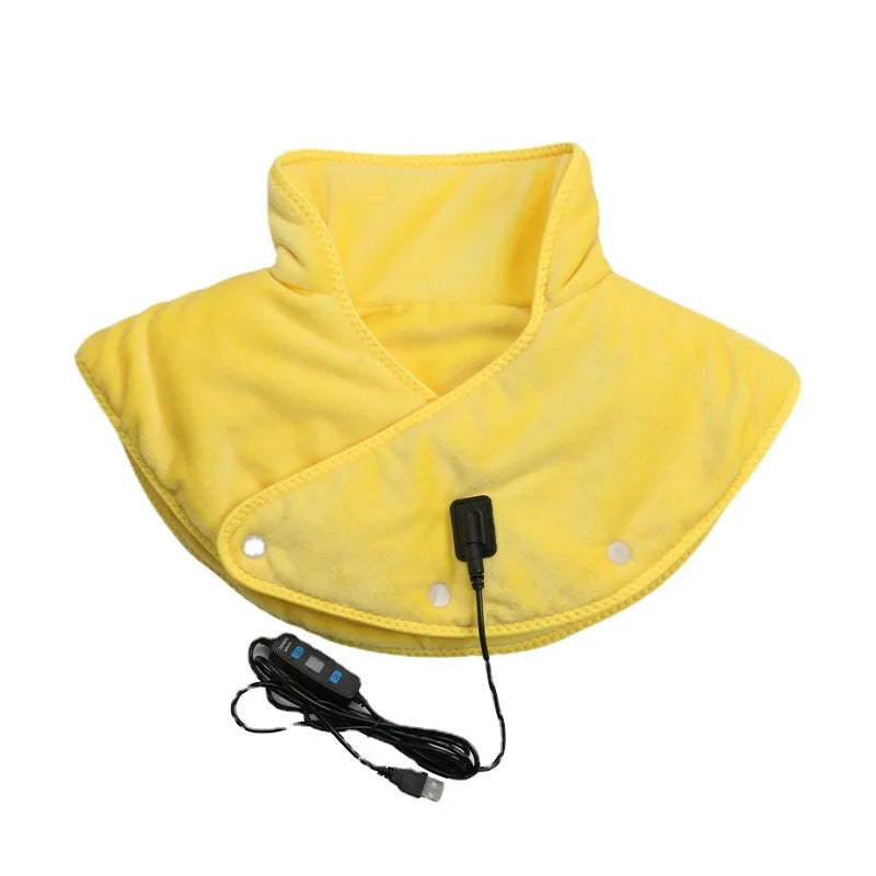 Electric Heating Neck & Shoulder Massager Wrap – USB Pain Relief Brace
